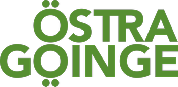 Grön logotyp där det står Östra Göinge.